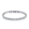 ZAULER Tennis Bracelets 14K Gold/Silver Plated 2.5-4mm Width Sparking Rhinestone