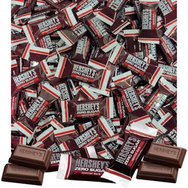 Zero Sugar Dark Chocolate Candy Miniature Bars - Individually Wrapped Chocolate (2 LB)