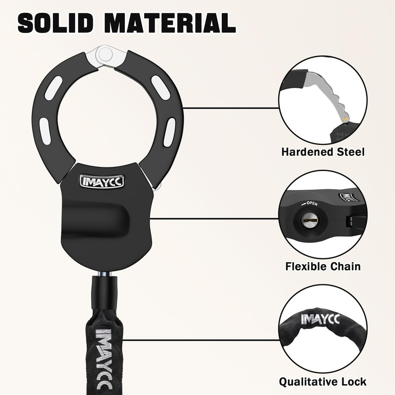 Scooter Chain Lock, Bike Lock, Electric Scooter Accessories, Security Anti-Theft