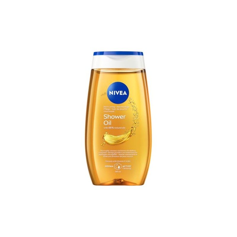 Nivea Natural Shower Oil with Natural Oils, 200 ml