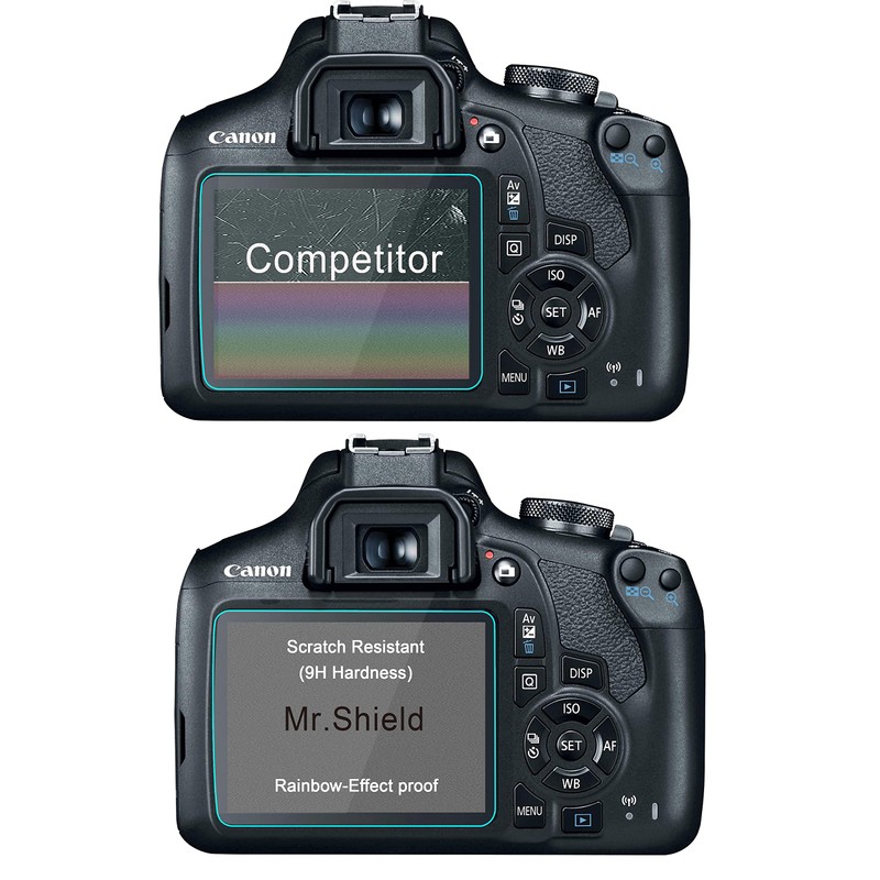 Mr.Shield [3-Pack] Screen Protector For Canon EOS Rebel T7 T6