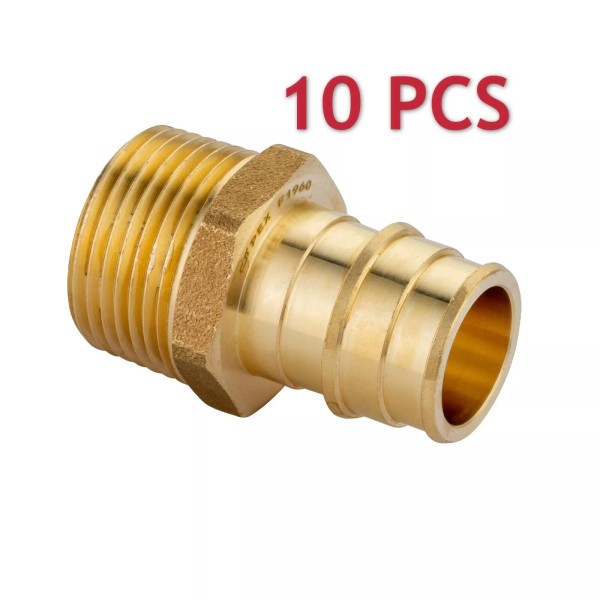 EFIELD 10 PCS Pex A Pipe 1/2"x1/2" Male NPT Adapter