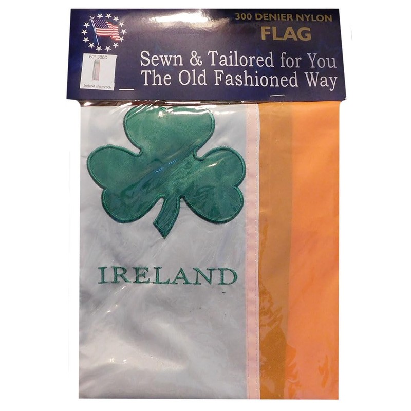 60" Ireland Irish Shamrock Embroidered Wind Sock Windsock