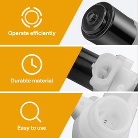 104307 Truck Windshield Wiper Washer Pump HLK7046 Fit for Peterbilt 320 330 335 337 340 357 362 365 367 378 382 384 385 386 387 388 389 579 Washer Fluid Pump Fits for Kenworth T680 T880 (1 Pack)