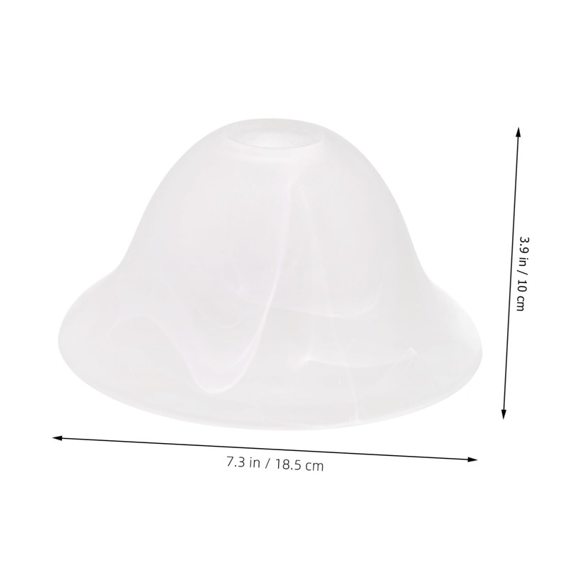 STOBAZA Glass Shade for Uplighter Unique Lampshade White Cover Ceiling