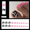 Vezocim Artificial Fake Toenails Sets, 24Pcs Pink Press on Toenails