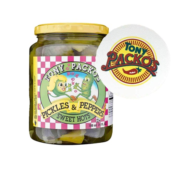 Tony Packo's Sweet Hot Pickles and Peppers, 24 Ounce -