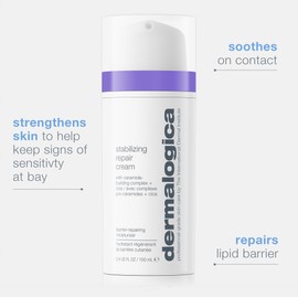 Dermalogica Stabilizing Repair Cream, Face Moisturizer for Sensitive Skin with Cica - Strengthens, Soothes, and Repairs Skin Barrier, 3.4 fl oz