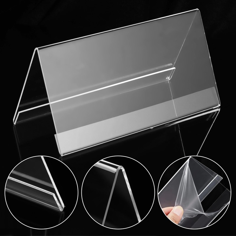 Risedot 12 Pack Acrylic Name Plates for Desks, Horizontal Slant