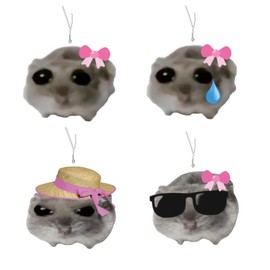 8 Pcs Sad Hamster Hamsti Air Freshener, Air Freshener, Funny, Accessories, Funny Meme Gifts,Car fragrance, Car interior decorations,Funny novelty gift