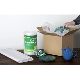 Duck Brand Kraft Corrugated Shipping Boxes, 14" x 14" x 14", Brown, 6-Pack (280349)