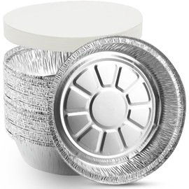 25Pcs Aluminium Foil Trays with Lids, No12 Size Disposable Foil Containers with Lids, Sturdy Reusable Foil Dishes with Lids Takeaway Containers for Food Storage, Baking, Lunch, and Party
