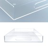 Vale Arbor Clear Acrylic Serving Tray for Vanity, Bathroom, Ottoman,