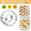 Crethinkaty 9 Pcs Mini Easter Linzer Cookie Cutters Set, Easter