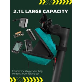 ROCKBROS Bike Handlebar Bag, Quick Release Bike Front Bag, 2.1L Large Capacity Handlebar Bags for Bicycles Scooters, Multifunctional Shoulder Waist Bag