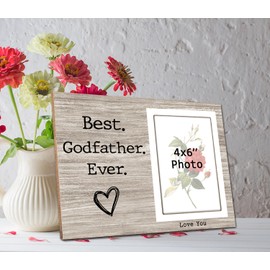 Itsoly Godfather Picture Frame, Best Godfather Ever Picture Frame Gifts, Father's Day, Birthday,Christmas Gift for Godfather 4×6 Picture Frames12P057