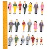 CWBPING 20pcs Model Train G Scale Street Figures 1:25 Painted