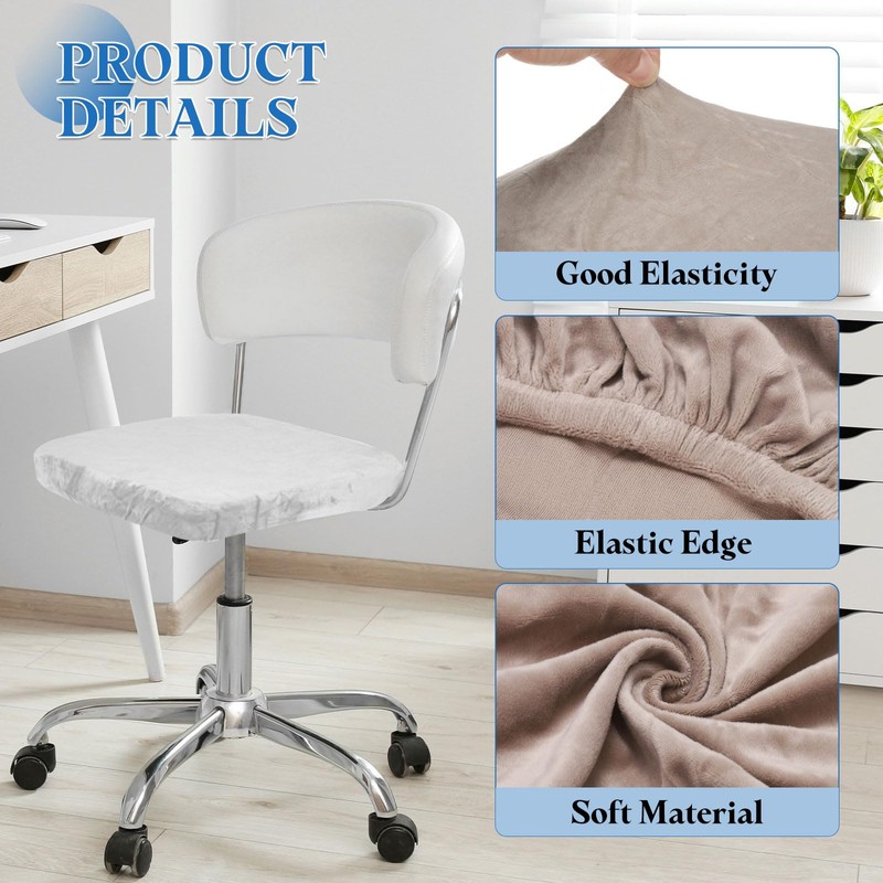 sourcing map 2 Pcs Office Chair Cover, Stretchable Soft Rotating