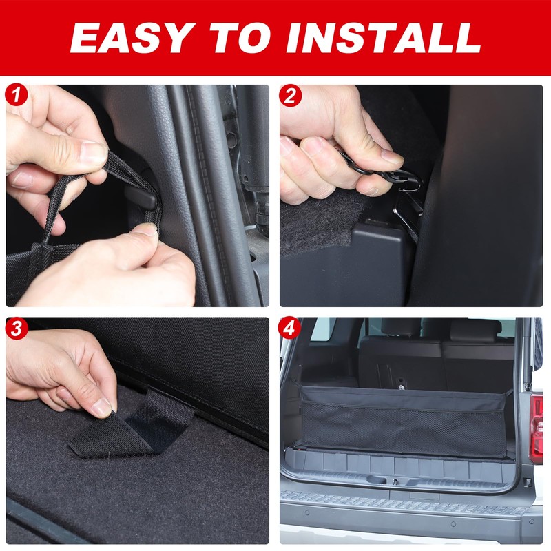 Heutamo Car Trunk Cargo Net Organizer Compatible with Toyota Land
