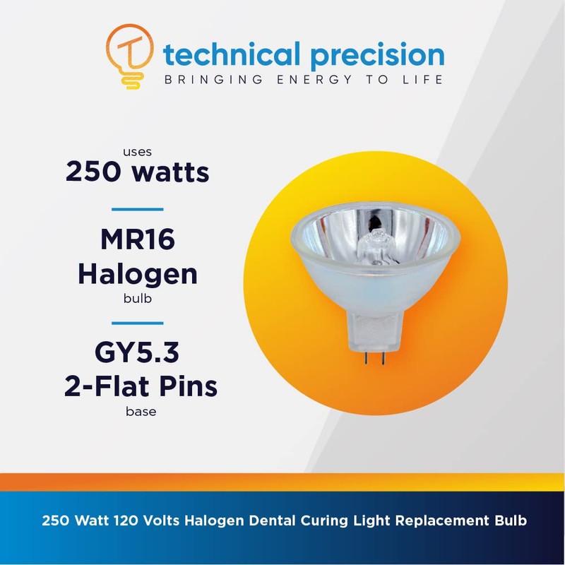 Technical Precision 250 Watt Halogen Bulb Dental Curing Light Replacement
