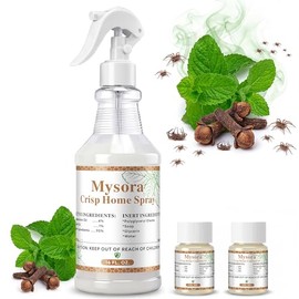 16 fl oz Peppermint Oil Spider Repellent Spray with 2 Pcs 1 fl oz Concentrate, Natural Indoor & Outdoor Bug Control, Spider Spray for Ants, Roaches, Insects, Extra-Strong Plant Based Repellent