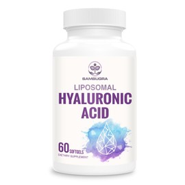 Sambugra Liposomal Hyaluronic Acid 1000mg, High BioavailabilityHyaluronic Acid Capsules, Dietary Supplement Support Skin and Bones, 60 Capsules