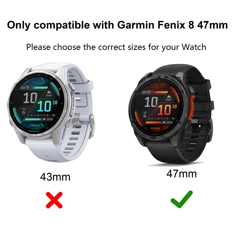 zZjoOoj Case for Garmin Fenix 8 47 mm Protective Case