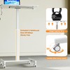 RoleDec Adjustable Standing Desk, Small Portable Desk with Lockable Wheels,
