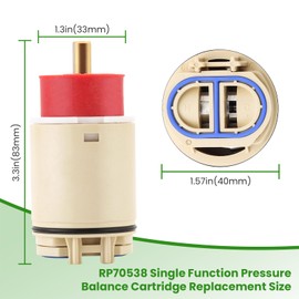 Replacement for RP70538 Single Function Pressure Balance Cartridge, Shower Cartridge Compatible with Peerless/Delta Single Handle Tub/Showers Faucet