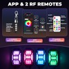 8 Pods 5 Sided RGB Rock Lights for Trucks, App