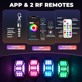 8 Pods 5 Sided RGB Rock Lights for Trucks, App & Remote Control