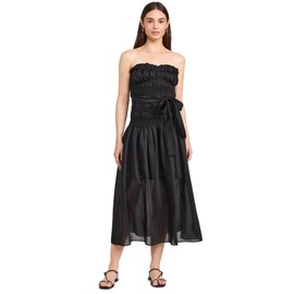 MOON RIVER Women's Strapless Maxi Dress, Black, S