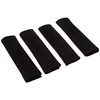 Tech Traders® 4PCS SEAT BELT COMFORT PADS- PLAIN BLACK-2 PAIR