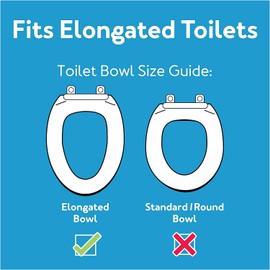 Carex Elongated Hinged Raised Toilet Seat, Adds 3.5 Inches of Height to Toilet, 300 Pound Weight Capacity, Toilet Seat Riser, Elevated Toilet Seat And Handicap Toilet Seat