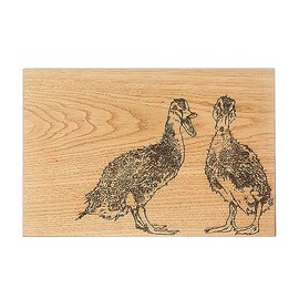 Selbrae House Oak Cutting Board. Quacking Ducks Design. Practical, Durable, Sustainable Chopping Board. 30x20x2cm Crafted in Scotland from Scottish Oak