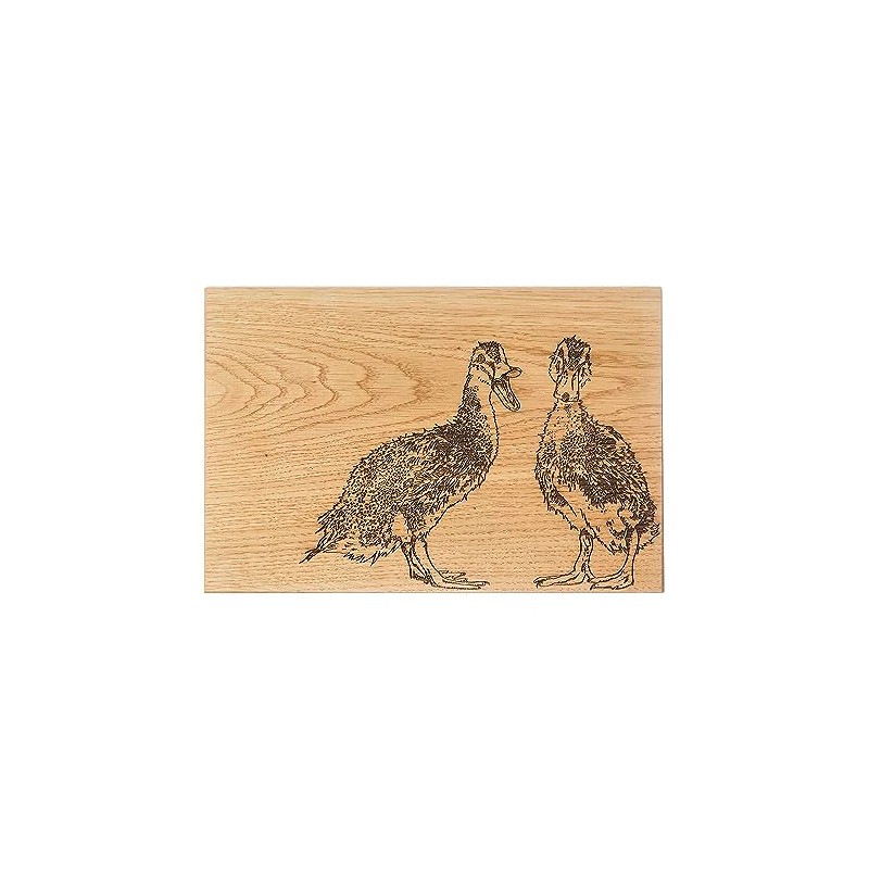 Selbrae House Oak Cutting Board. Quacking Ducks Design. Practical, Durable,