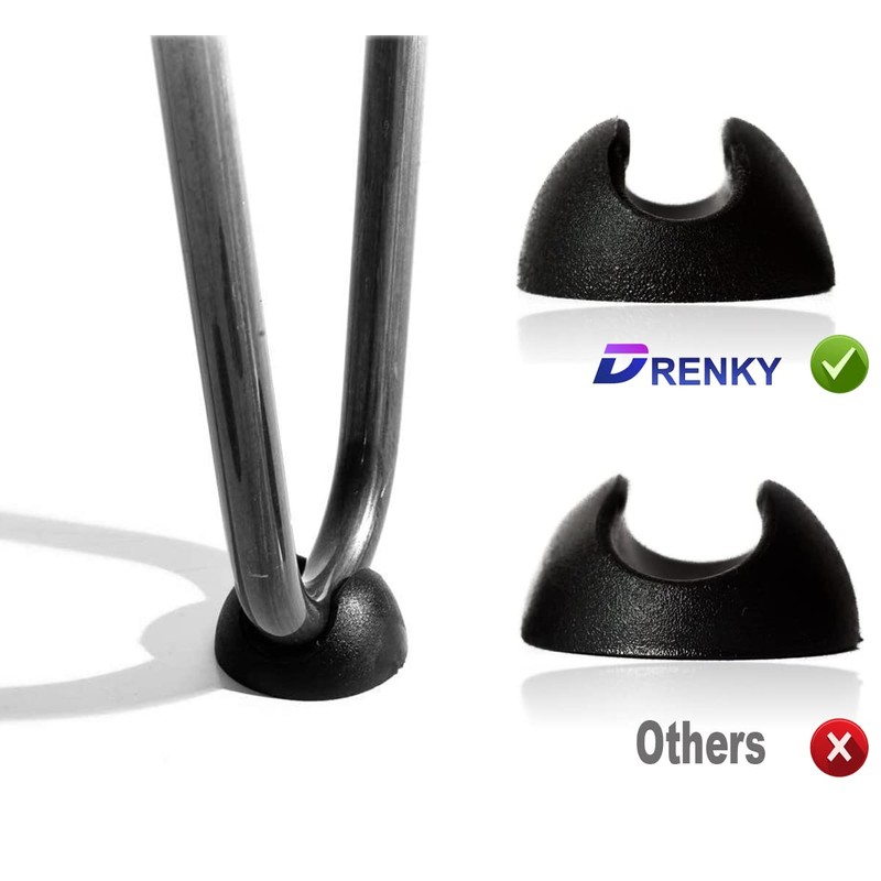 Drenky Table Leg Protectors for Hairpin Legs, Rubber Floor Protection
