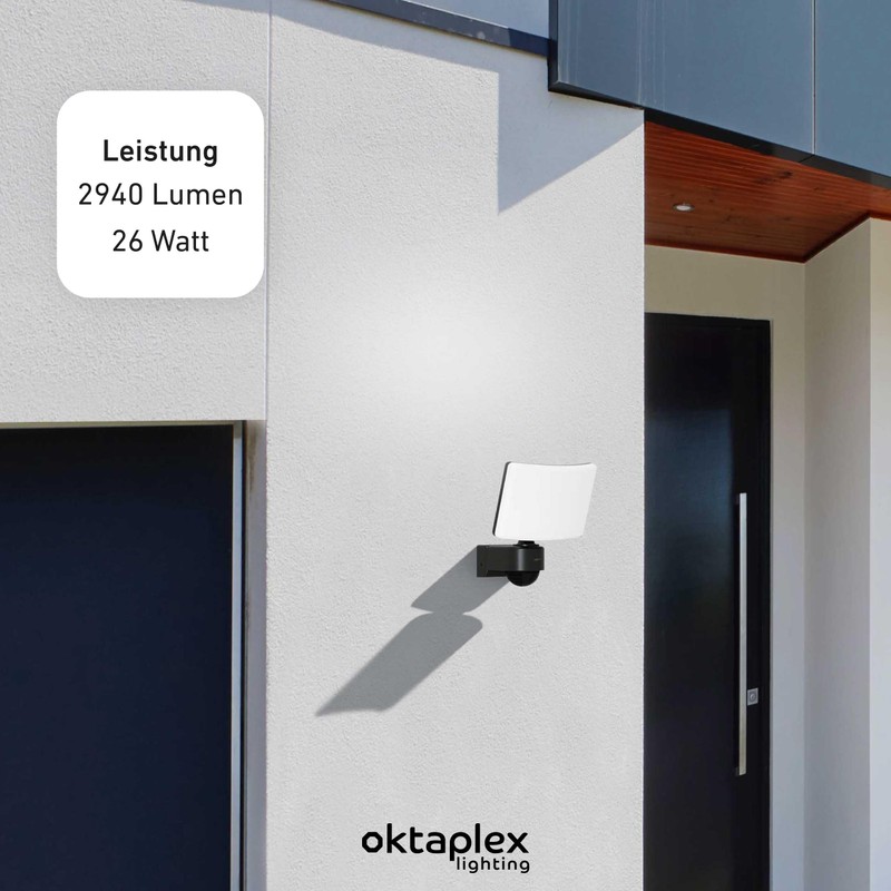 Oktaplex Cali LED Spotlight with Motion Sensor Outdoor 3000 K