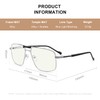 RB.Pilot Reading Glasses for Men Square Double Bridge Blue Light
