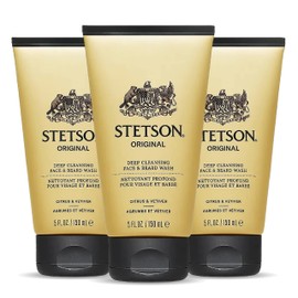 SCENT BEAUTY STETSON Personal Care Face & Beard Moisturizer Facial Moisturizer for Men - Face Cream for Face & Beard - 5 oz - 3 Pack - Original Fragrance