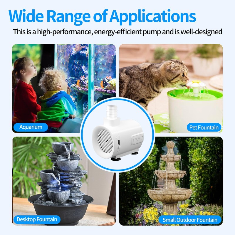 50 GPH Submersible Water Pump - Fountain Pump for Aquarium