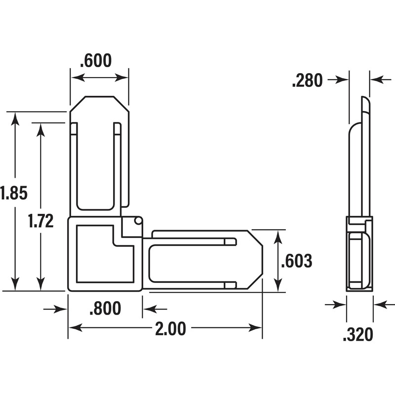 Prime-Line MP7729-50 Screen Frame Corner 5/16 x 3/4 Inch White