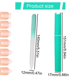 OUDQFCJ Wanmu 3 Stück Profi Nagelfeile, Glas-Nagelfeilen, Fingernagelfeile mit Etui, Doppelseitig Kristalloberfläche, Professionelles Maniküre-Werkzeug für Frauen