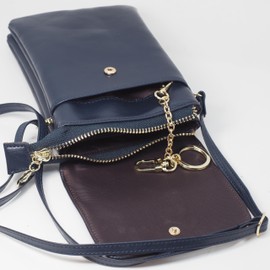 BAWAKO Women Shoulder Bag Leather Chic Shoulder Bag Zipper Women Girls Portable Small Handbag, blue