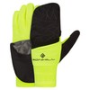 RONHILL Running, Wind-Block Flip Glove, Black/Fluo Yellow, S