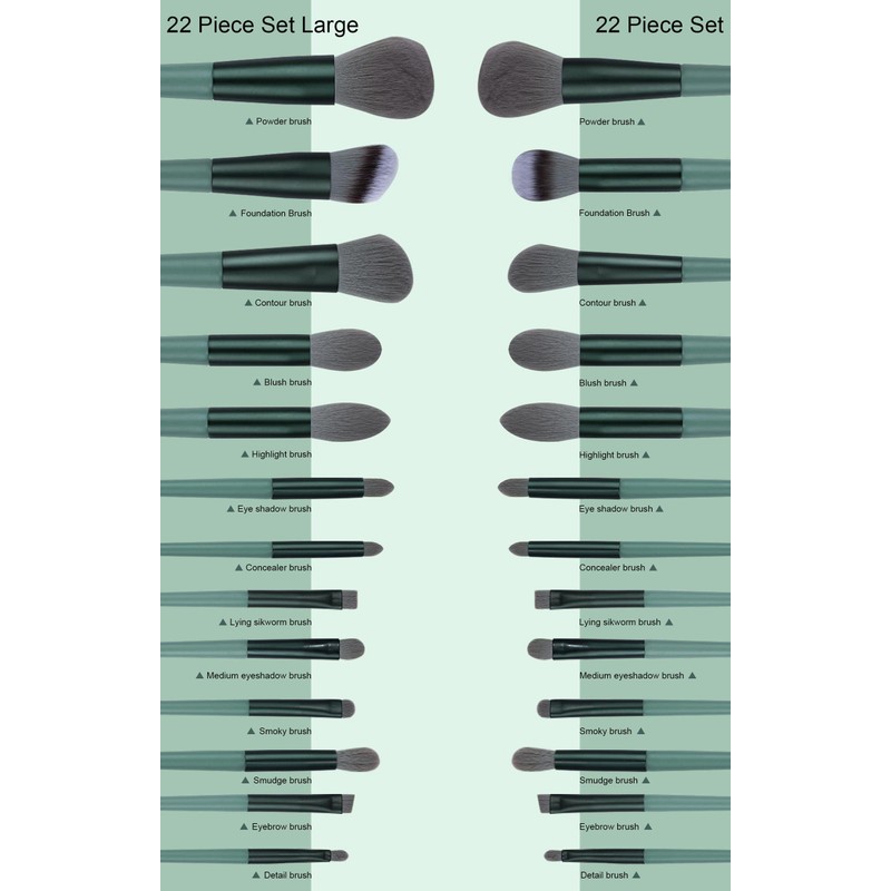 Koccido Koccido Makeup Brushes 22 Pcs Makeup Kit,Foundation Brush Eyeshadow