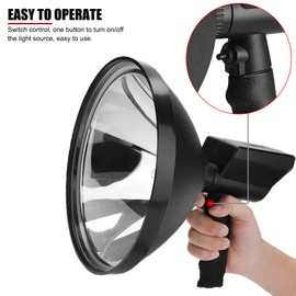 EVTSCAN Spotlight Flashlight, 100W HID Handheld Torch Hunting Spot Light Work Spotlight Camping Fishing Boat
