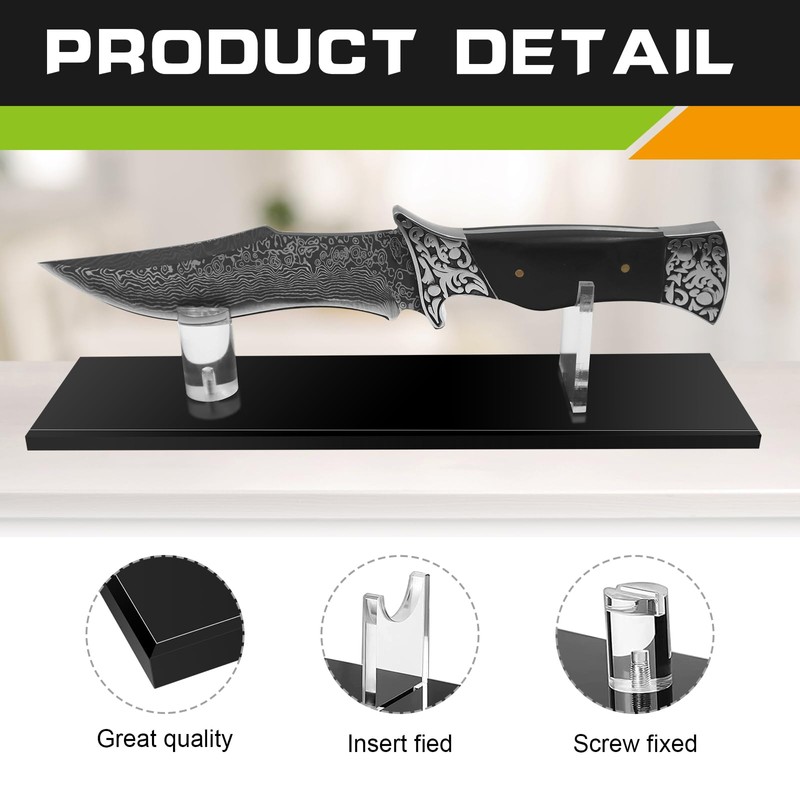 VOFSTAND Acrylic Pocket Knife Display Stand for Securing Single Knife