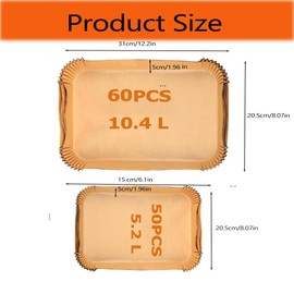160pcs Airfryer Backpapier für Ninja Flex Drawer Dual Zone AF500EU 10,4L Heißluftfritteuse,Zubehör für Ninja Foodi AF500EU AF500EUCP Airfryer,Auch kompatibel mit Cecotec Dual 9000 9L