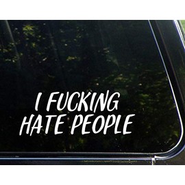 Diamond Graphics I F*cking Hate People (8-3/4" X 3-1/2") Die Cut Decal Bumper Sticker for Windows, Cars, Trucks, Laptops